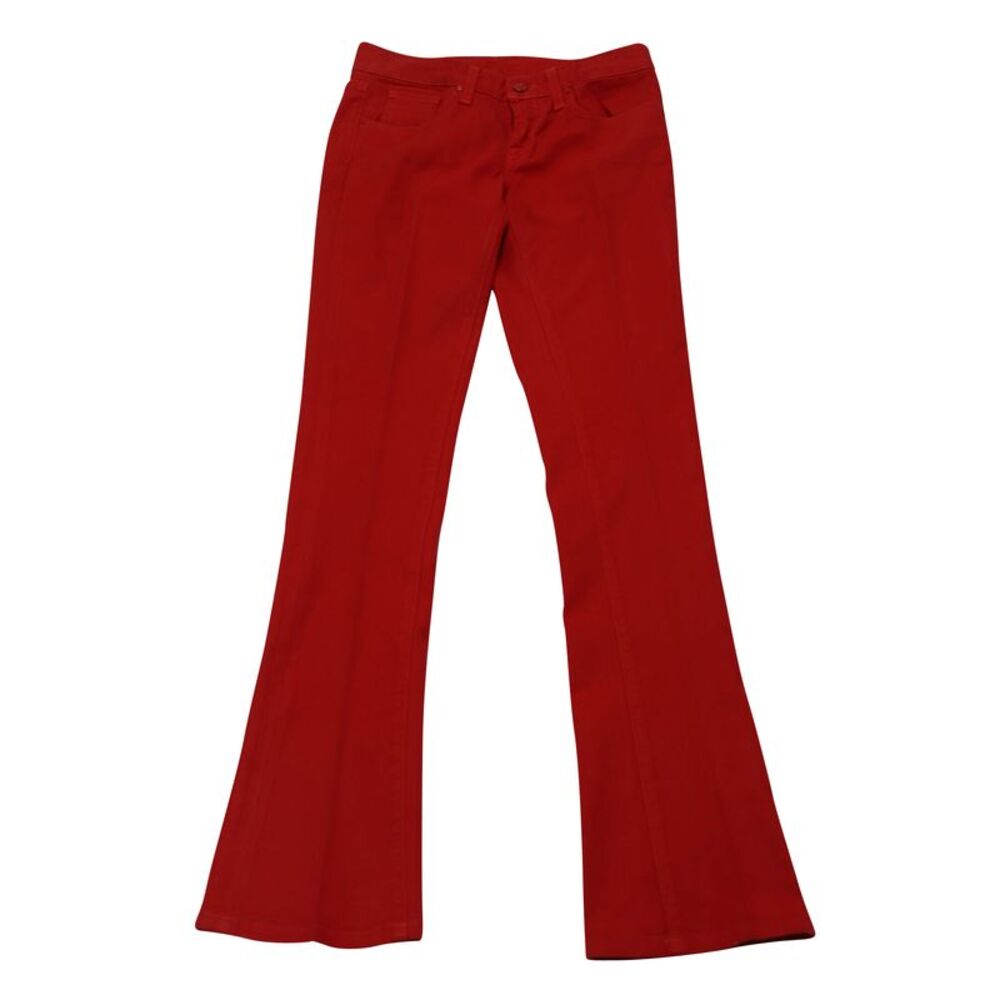 Ralph Lauren Wide Leg Jeans in Red Cotton